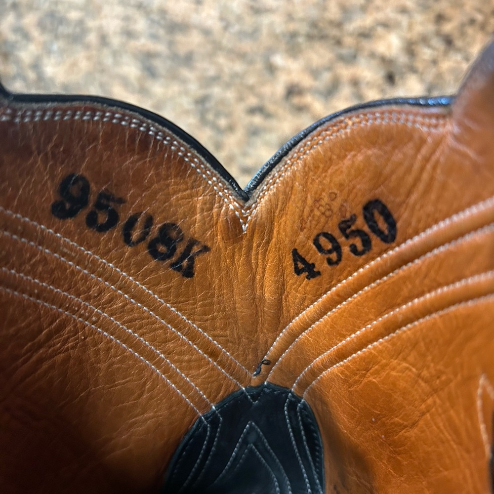Men's Vintage Black Elephant Cowboy Boots - Picture 16 of 16